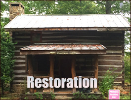 Historic Log Cabin Restoration  Anderson County,  South Carolina